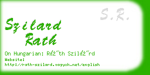 szilard rath business card